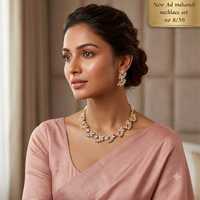 Ensemble collier et boucles d'oreilles de fiançailles de haute qualité, en alliage plaqué argent, au design ethnique traditionnel et moderne, avec motif fleur de corail