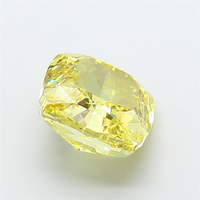 Corte cojín, certificado, tipo CVD, brillo radiante para joyería fina elegante. Diamante amarillo vivo brillante cultivado en laboratorio, piedra preciosa suelta.