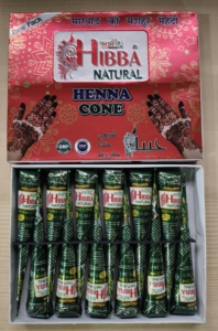 Cône de henné naturel Hibba 25 ml, kit complet de tatouage corporel portable, boîte de 12 avec application super rapide - Product Image 3