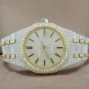 Reloj Moissanite de moda-Reloj de joyería de moda, reloj Moissanite Pass Diamond Tester, reloj Moissanite hecho a mano y hecho a mano - Product Image 1