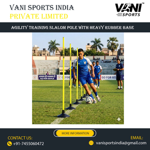 Soccer Agility Slalom <b>Training</b> <b>Poles</b> with Weighted Rubber Base Speed & Footwork <b>Training</b> Equipment - Product Image 6