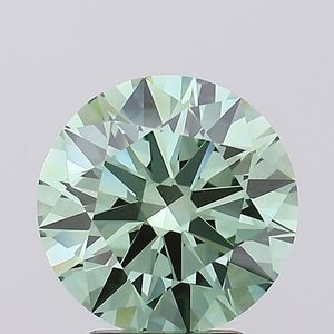 Diamante Cultivado en Laboratorio de Corte Redondo de 3.00 Ct, Verde Intenso VVS2, Certificado IGI, Diamante Suelto CVD al por Mayor para la Fabricación de Joyas - Product Image 1