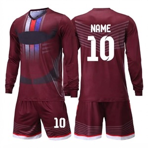 Tenues de sport sublimées les plus vendues pour adultes, en tissu 100 % polyester, ensembles de maillots de foot - Product Image 6