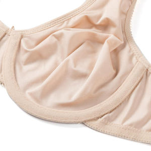 Soutien-gorge à armatures grande taille pour femme, maintien élevé, respirant, lisse, sans coutures, couvrance totale, col en V, yoga, fermetures éclair, Spandex/Polyester - Product Image 3