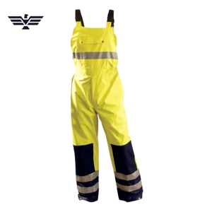 Custom Hi Vis Waterproof Safety Bib <b>Overalls</b> Reflective Rain Dungarees <b>Men's</b> PVC Industrial Workwear High Visibility Bib Pants O - Product Image 1