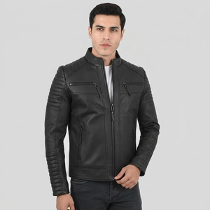 Custom Made Men's Genuine <b>Leather</b> Varsity <b>Jacket</b> Breathable Design Premium Quality Vintage Style Street Fashion Letterman - Product Image 1