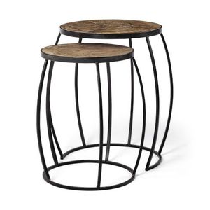 Newly Modern Design Gold <b>High</b> Quality Metal Iron Frame Wooden Top <b>Side</b> <b>Table</b> for Living Room Home Furniture - Product Image 1