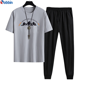 Conjunto Deportivo para Hombre, Verano, Simple, Suave, Cómodo, Nuevo Estilo, Venta Caliente, Casual, Elegante, a la Moda, Deportivo, Manga Corta, 2 Piezas - Product Image 3