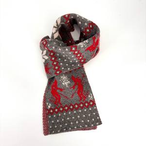 Unisex Luxury Wool <b>Scarf</b> Soft Winter Shawl Custom Christmas Pattern Classic Christmas Design Custom OEM Traditional <b>Scarf</b> for - Product Image 2