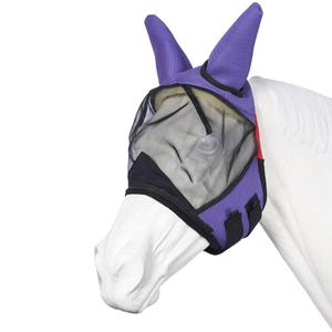Breathable Full Face Quiet Ride Mesh Horse <b>Fly</b> Bandage Ears Protection Comfort Horse Face <b>Net</b> Customizable Prevents Mosquito - Product Image 3