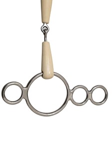 Bridon d'entraînement torsadé en acier inoxydable de haute qualité pour chevaux, toutes couleurs disponibles, avec anse décalée 3/8 - Product Image 2