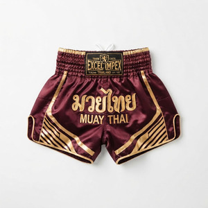 Pantalones Cortos de Boxeo Muay Thai Ligeros y Transpirables Personalizados para Hombre, Venta Caliente, Servicio OEM, 100% Poliéster, Corte Holgado - Product Image 3