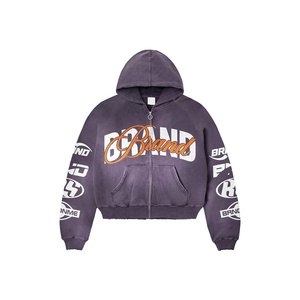 Sudadera con Capucha Boxy de 350 GSM, Bordada, con Mangas Largas, Bolsillo Frontal, 100% Algodón Felpa, Transpirable, Estilo Invernal para Hombre - Product Image 3