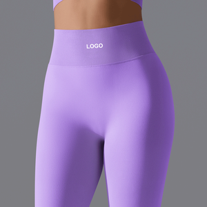 High Waist <b>Seamless</b> <b>Leggings</b> Full Length Solid Color Stretch Breathable Compression Sporty Yoga Wear Push Up Tummy Control Women - Product Image 2