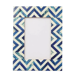 Handmade Rustic Green Bone Inlay Photo <b>Frame</b> with Vintage Wooden Texture for Living Room Tabletop or Wall Decor - Product Image 6