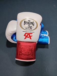 Canelo No Boxing No Life Boxing <b>Gloves</b> Blue Red White Lace-Up Premium Cowhide Leather Adult Sparring Training Gear - Product Image 6