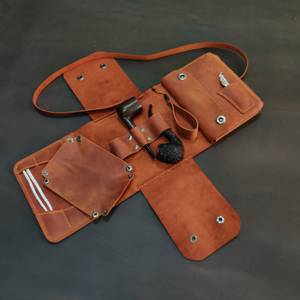 Durable <b>Mens</b> Leather Smoking <b>Pouch</b> Genuine Leather Pipe <b>Pouch</b> Roll Up Tobacco <b>Pouch</b> Custom Tobacco Roll - Product Image 4
