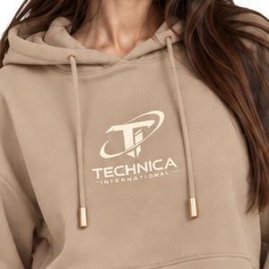 Beige Womens Paisley Print Crop Hoodie Wide Leg Pants Two Piece Tracksuit Casual Streetwear Loose Fit <b>Jogger</b> <b>Matching</b> Outfit <b>Set</b> - Product Image 5
