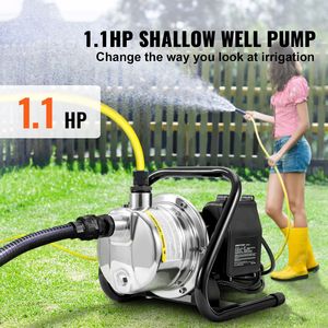 Pompa Portatile in Acciaio Inox da 1.1 HP 115V per Pozzi Poco Profondi con Portata di 978 GPH e Pressione Massima di 131 ft 40psi, Pompe Jet Booster per Irrigazione - Product Image 2