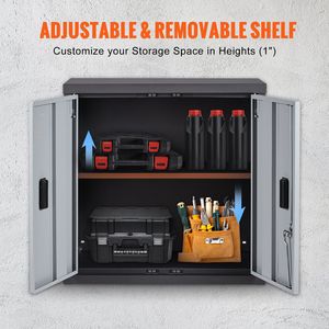 Armadietto Portautensili Pieghevole da 26 Pollici, Armadio da Parete in Metallo per Garage con Capacità di Carico di 240 LBS, Ripiano Regolabile e Porta Magnetica - Product Image 6