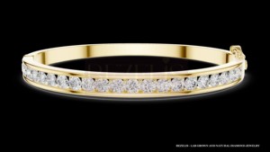 Brazalete Articulado con Diamantes Cultivados en Laboratorio, Oro Amarillo de 14K, Corte Brillante Redondo, para Mujer, Regalo y Fiesta, Joyería Fina - Product Image 4