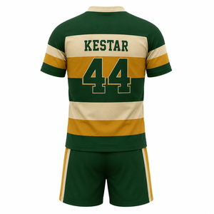 Professional Rugby Uniform Jersey and <b>Shorts</b> Set, Fully Customizable Team Kit with Moisture Wicking Fabric for Competitive Play - Product Image 2