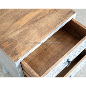 2025ชุดนอนข้างเตียงทำจากไม้แกะสลักสไตล์อินเดียแบบทันสมัยสำหรับห้องนั่งเล่นห้องอาหารโรงแรมเฟอร์นิเจอร์ในบ้าน - Product Image 4