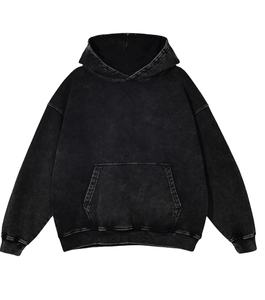 Sweat-shirt à capuche surdimensionné pour homme, fabriqué directement en usine, sweat-shirt à capuche unisexe délavé à l'acide, sweat-shirt vintage à capuche, sweat-shirt hip-hop avec poche, Bangladesh - Product Image 1