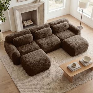 Divano Chaise Longue Componibile per Soggiorno con Design Antiscivolo a U, Base in Spugna ad Alta Densità 32D, Compressione Totale e Sistema Vacuum Pac - Product Image 2