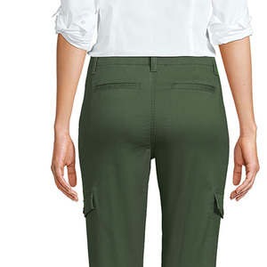 Pantalon chino pour femme coupe droite, respirant, prix de gros, décontracté, avec braguette boutonnée, taille mi-haute, poches latérales, logo personnalisé - Product Image 3