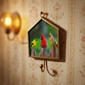 Artisan Design Brass <b>Metal</b> Photo <b>Frame</b> with Hook Brass glass <b>picture</b> <b>frame</b> with hook brass finish home decor office wedding - Product Image 3
