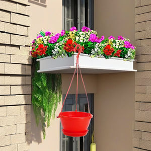 Pot de jardin suspendu de 8 pouces en plastique PP écologique, léger, de qualité supérieure, style ferme, pour la maison au quotidien - Product Image 5