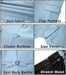 Traje de Boda Elegante para Hombre, Pantalón y Chaqueta de Diseñador, Esmoquin - Product Image 5