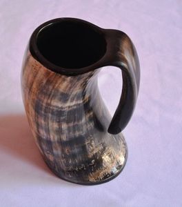 Mug en corne de style vintage, tasse à bière en corne naturelle, mug de taverne médiévale, tasse en corne grande capacité - Product Image 2
