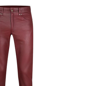 Pantalon en cuir de vachette taille haute pour homme, style décontracté, qualité supérieure, pantalon de moto, vente en gros, couleur noire, pantalon en cuir tendance - Product Image 3