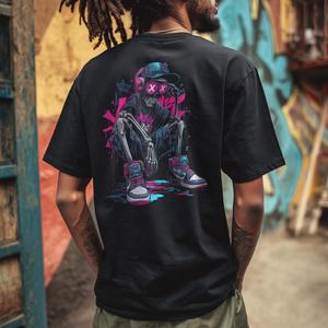 เสื้อยืดผู้ชายผ้าฝ้าย 100% เนื้อหนา หรูหรา ทรงโอเวอร์ไซส์ ไหล่ตก ออกแบบโลโก้ได้ตามต้องการ ทรงบ็อกซี่ เสื้อยืดผ้าฝ้ายออร์แกนิคแบบเรียบ - Product Image 3