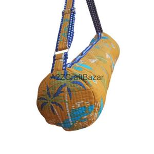 100% Cotton Yoga Gym <b>Bag</b> Adjustable Strap Soft Handle Zipper Closure-Multi-Functional Outdoor Sports Travel <b>Bag</b> - Product Image 2