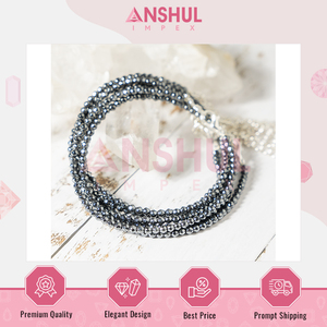 Tobillera de Cristal de Hematita Unisex de Excelente Calidad, Grado AAA, Diseño Clásico, Multicolor, Facetada, con Cuentas, Longitud Ajustable - Product Image 4