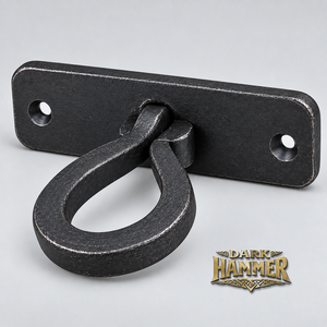 <b>Black</b> Cast Iron Wall Mounted Hook Rustic Metal Ring Hook Decorative Storage Hanger for Home Entryway - Product Image 3