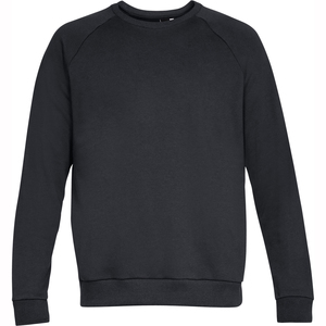 Sweat-shirt col rond noir uni 100% coton tricoté à manches longues coupe classique respirant pour l'automne - Product Image 1