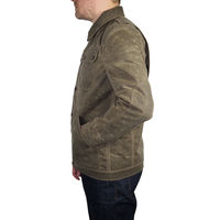 Vestes en jean pour hommes en toile cirée 100% coton, style décontracté, pour l'hiver, avec col montant, motif personnalisé, logo, imperméables et respirantes