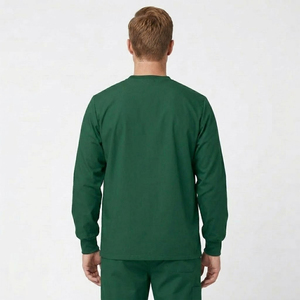 Hospital <b>Scrub</b> Jackets 2 Pockets Medical Nursing Jacket Nursing Button-Up <b>Scrub</b> <b>Top</b> Custom Logo Nurse Jackets - Product Image 2