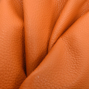 Assemble 1.2-1.4mm Thick Versatile Orange Cowhide <b>Leather</b> Handbags Purses Wallets Quick-Dry Solid High Quality Soft Pebble Grain - Product Image 5