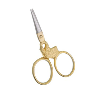 Ciseaux à ongles de qualité supérieure avec design de cigogne dorée, en acier inoxydable, lame pointue et affûtée, manche orné, outil professionnel de manucure et de soin de beauté - Product Image 1