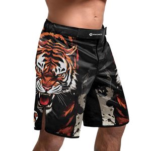 Men MMA Shorts Print <b>Elastic</b> Waist Gym Training Kickboxing Lightweight Quick Dry Colorful top mens mma martial arts - Product Image 5