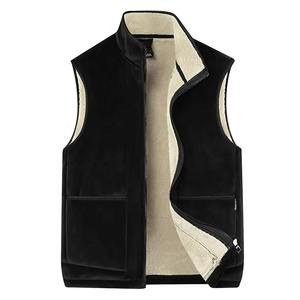 <b>Men's</b> Corduroy Lined <b>Fleece</b> Waistcoat Full Zip up Jacket <b>Vest</b> Tops Sleeveless Jacket Best Quality <b>Men</b> <b>Fleece</b> Outdoor <b>Vest</b> - Product Image 5