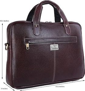 Elegante Maletín para Portátil de Cuero Genuino, Gran Capacidad, Portátil, Resistente, con Correas de Hombro, para Oficina, Viajes, Ecológico, para el Trabajo - Product Image 2