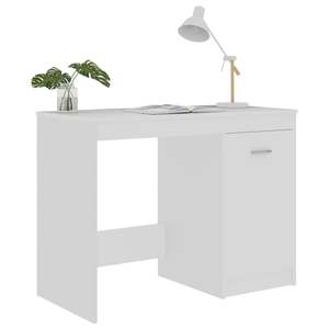 Escritorio de Computadora Rectangular Blanco Moderno, Compacto, de Madera Sintética con Diseño Contemporáneo - Product Image 5