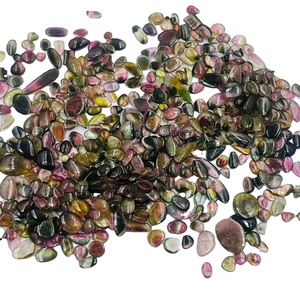 ชิ้นแตงโมทัวร์มาลีนธรรมชาติอัญมณีหลวม1-2กะรัตขนาดแตงโมชิ้นขัด - Product Image 1