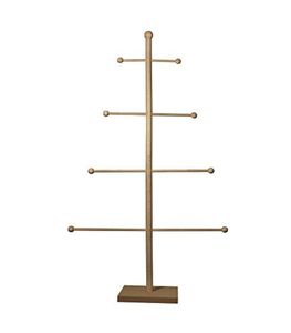 Minimalist Brass Jewelry Stand With Three Tiers And Oval Base For Bedroom Decor - Product Image 5
